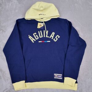 Club America Sweatshirt Mens Large Fleece Hoodie Aguilas Pullover Blue NEW